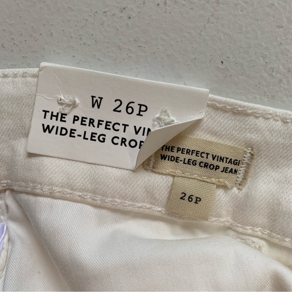 Madewell Petite Perfect Vintage Wide-Leg Crop Jean Tile White Size 26 Petite NWT - Picture 11 of 17